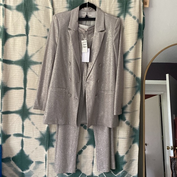 NWT WAYF silver suit size XS - Picture 6 of 9